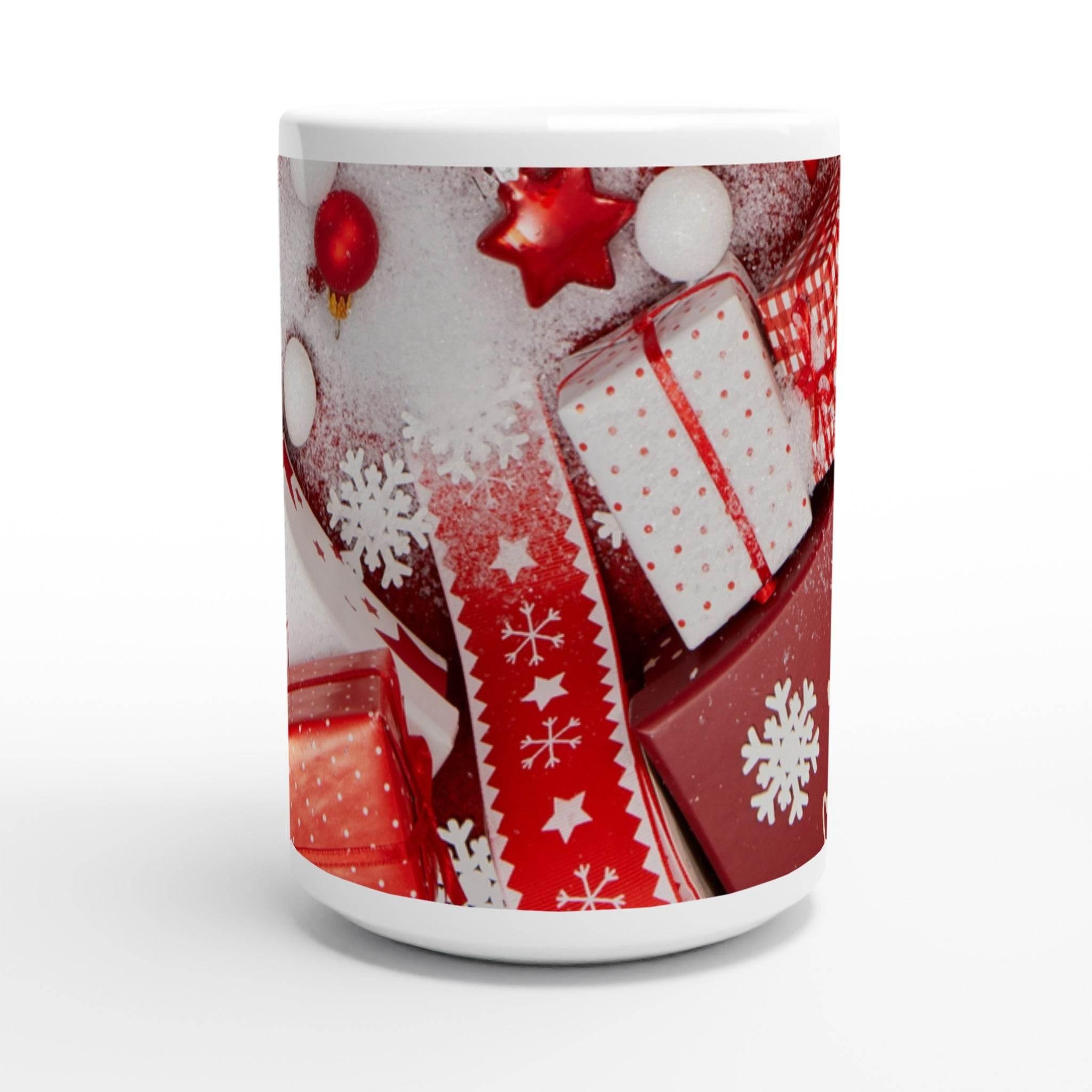 White 15oz Ceramic Mug - Merry Christmas - Hilstor