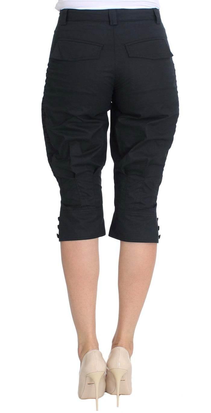 Ermanno Scervino Chic Blue Cotton Casual Pants - Hilstor