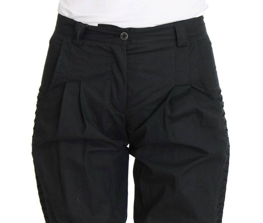Ermanno Scervino Chic Blue Cotton Casual Pants - Hilstor
