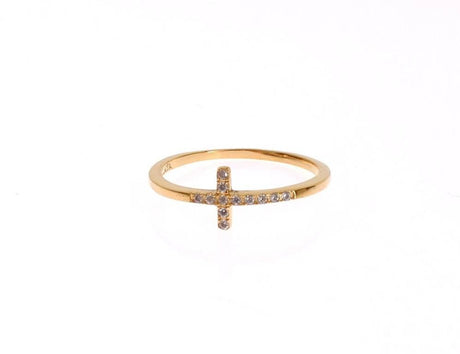 Nialaya Chic Handmade Golden CZ Crystal Ring - Hilstor