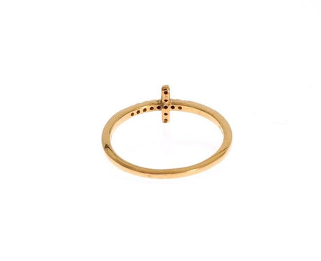 Nialaya Chic Handmade Golden CZ Crystal Ring - Hilstor