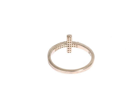 Nialaya Silver CZ Cross Statement Ring - Hilstor