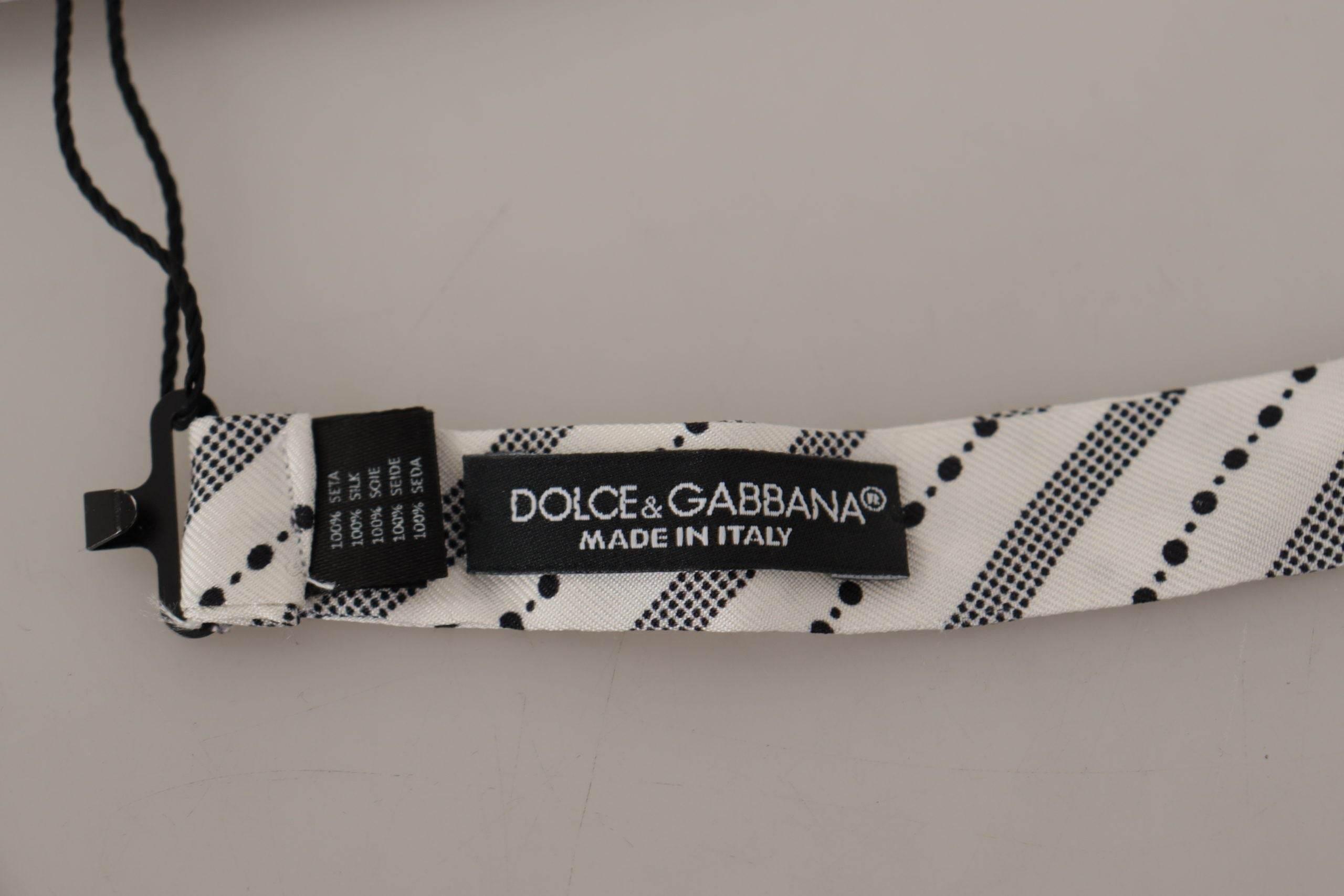 Dolce & Gabbana Chic Polka Dot Silk Bow Tie - Hilstor