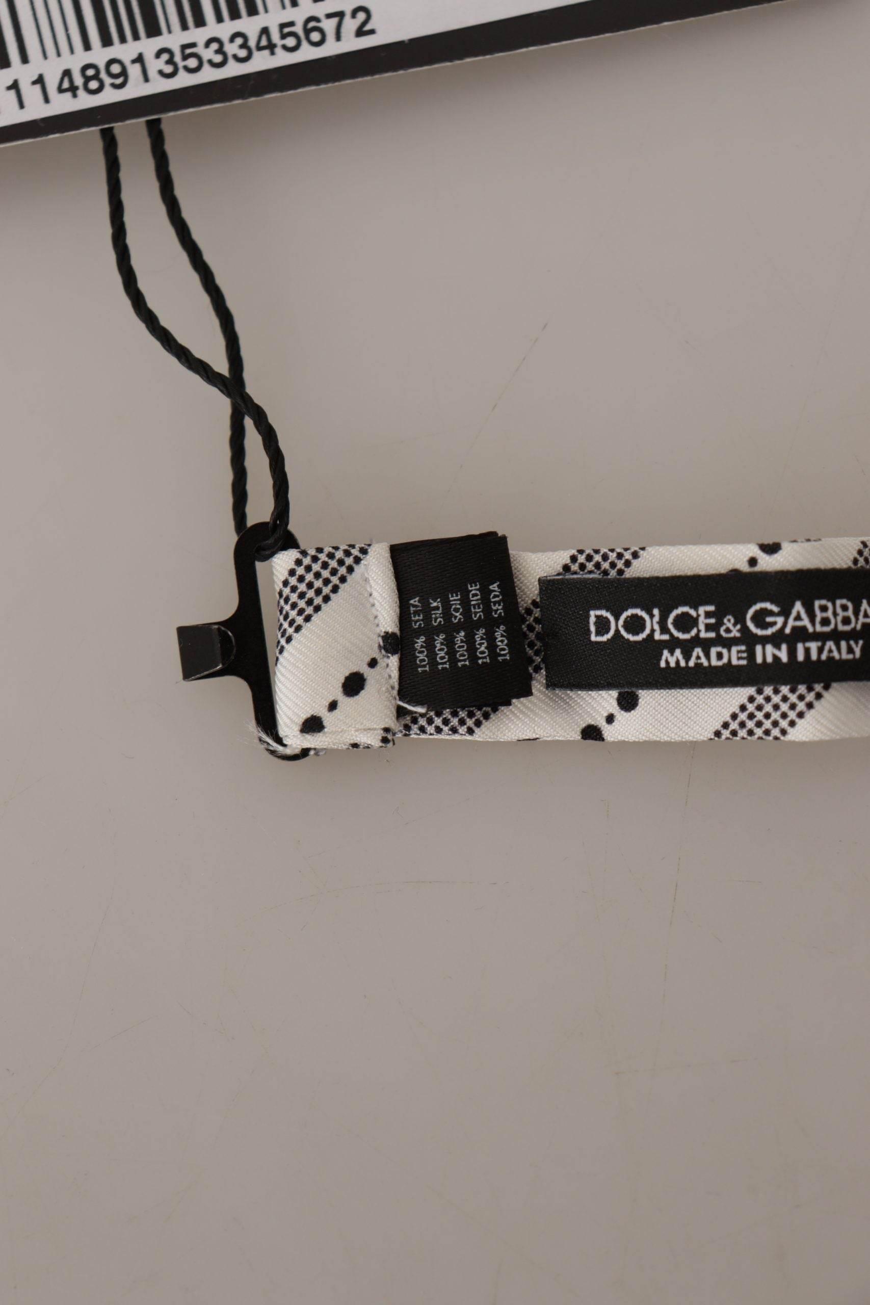 Dolce & Gabbana Chic Polka Dot Silk Bow Tie - Hilstor