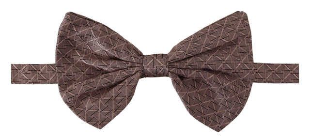 Dolce & Gabbana Gray Fantasy Print Adjustable Neck Papillon Bow Tie - Hilstor