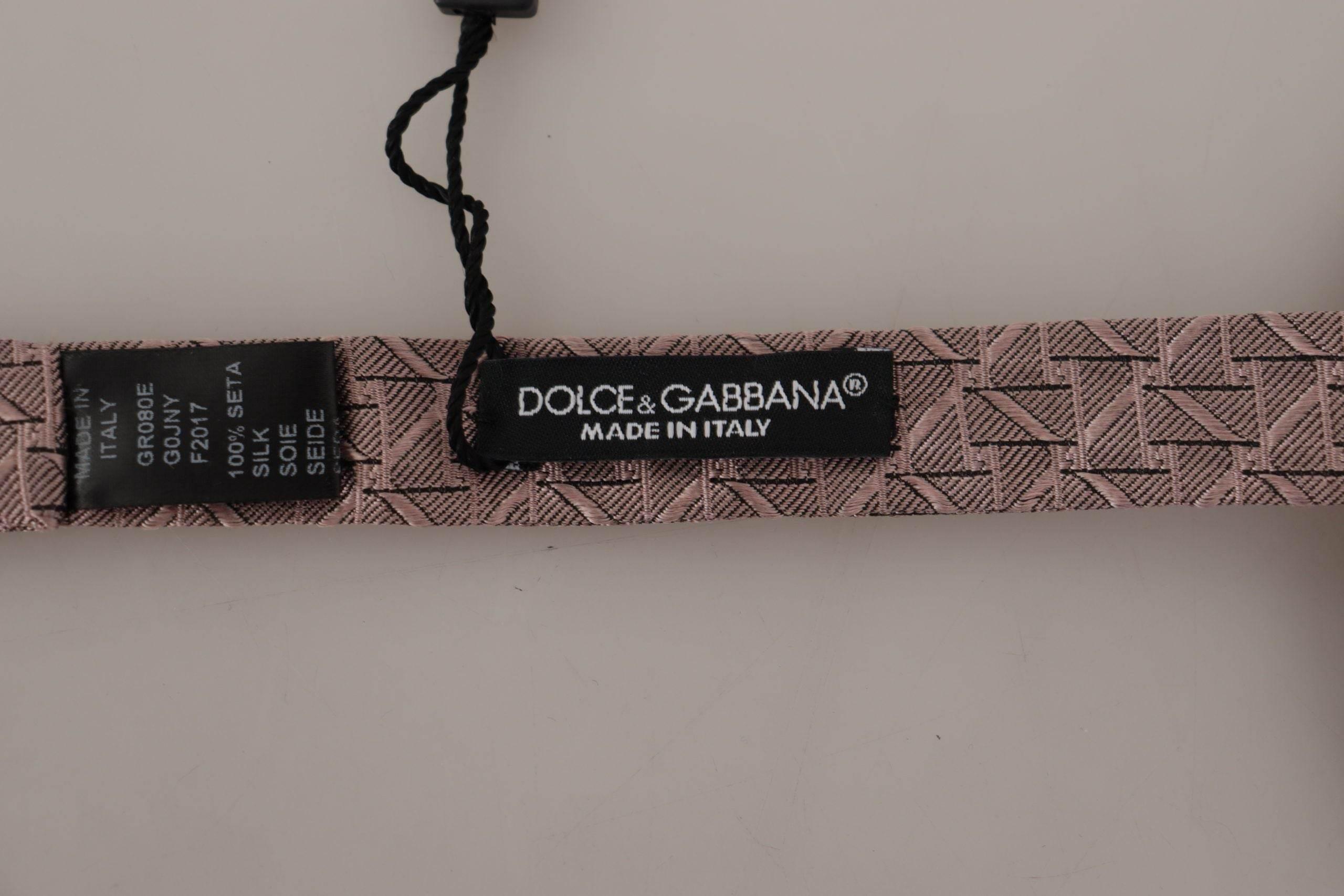 Dolce & Gabbana Gray Fantasy Print Adjustable Neck Papillon Bow Tie - Hilstor