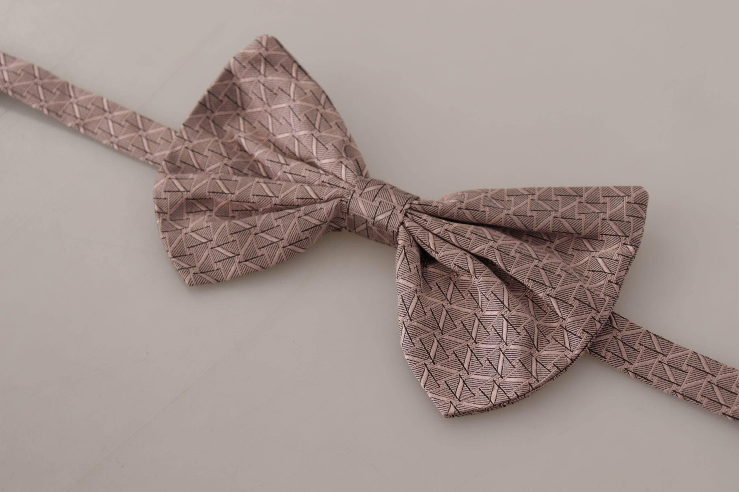 Dolce & Gabbana Gray Fantasy Print Adjustable Neck Papillon Bow Tie - Hilstor