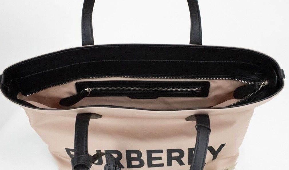Burberry Small Rose Beige Logo Branded Econyl Nylon Tote Shoulder Handbag Purse - Hilstor