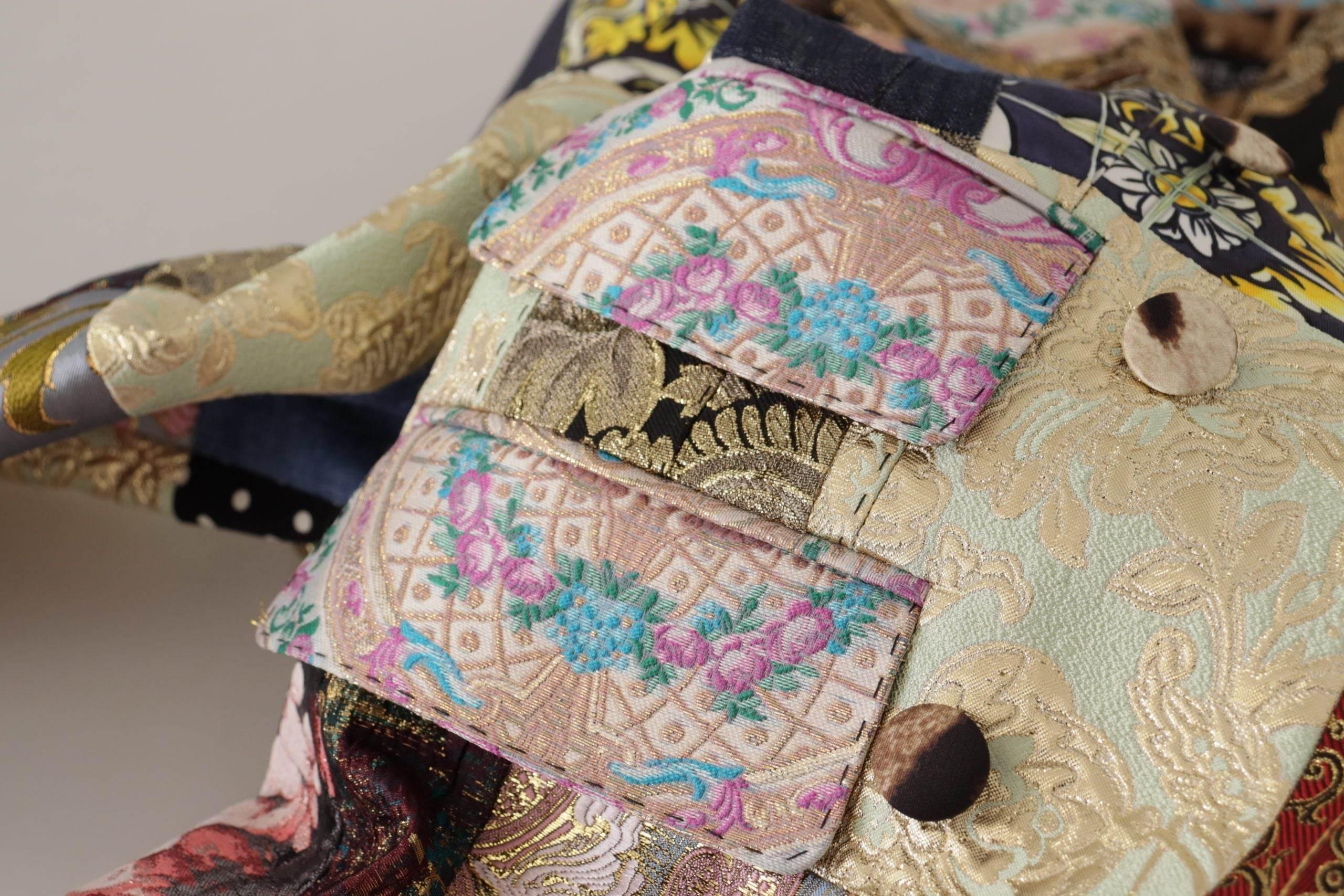 Dolce & Gabbana Elegant Multicolor Patchwork Blazer Jacket - Hilstor