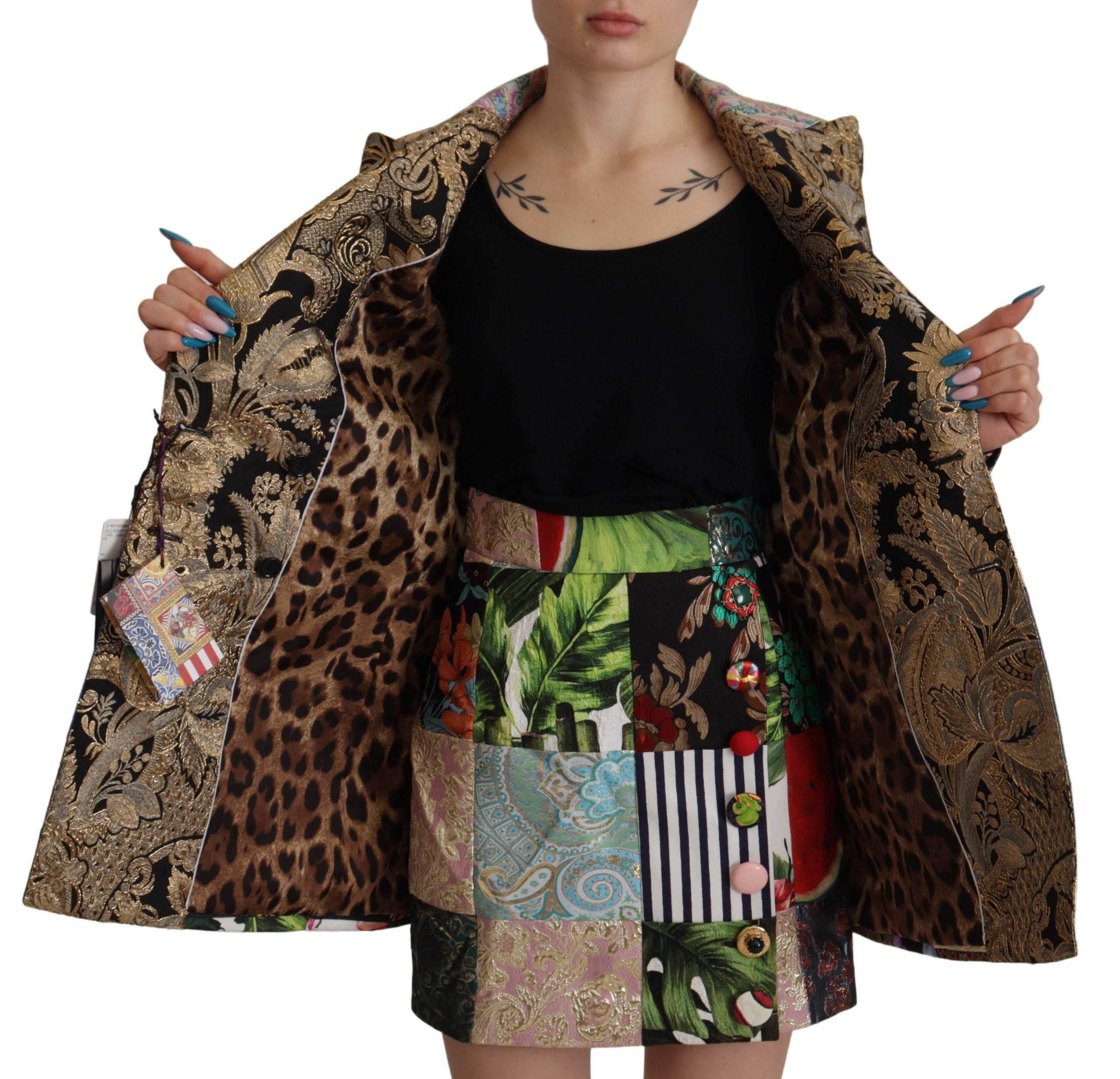 Dolce & Gabbana Elegant Multicolor Patchwork Blazer Jacket - Hilstor