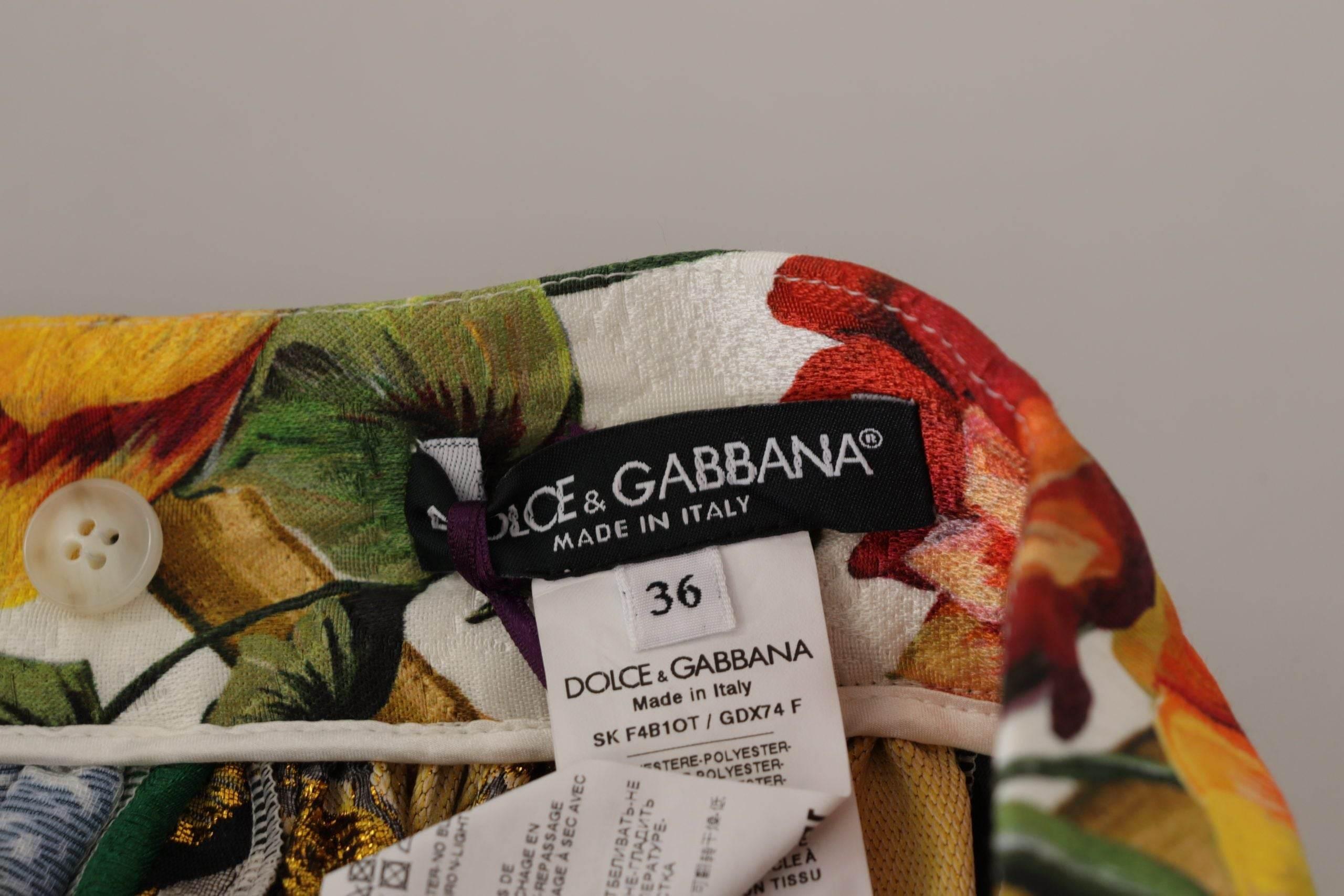 Dolce & Gabbana High Waist Maxi Skirt with Sicilian Patterns - Hilstor