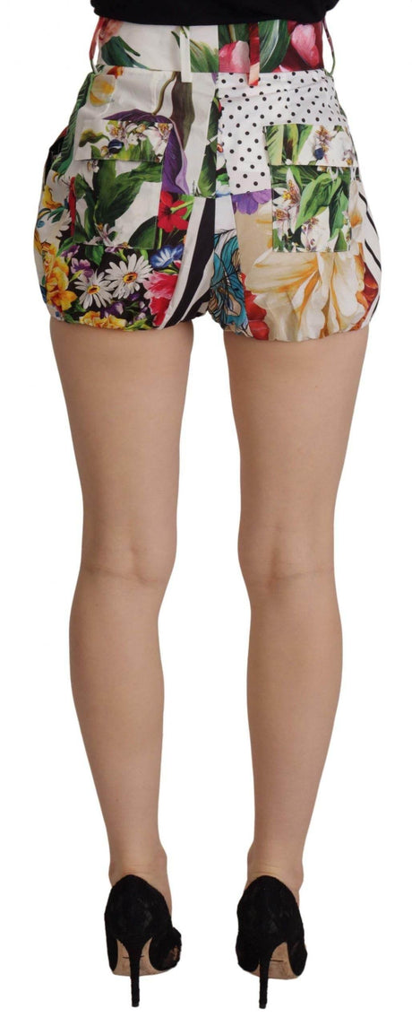 Dolce & Gabbana Multicolor Majolica Floral High-Waist Shorts - Hilstor