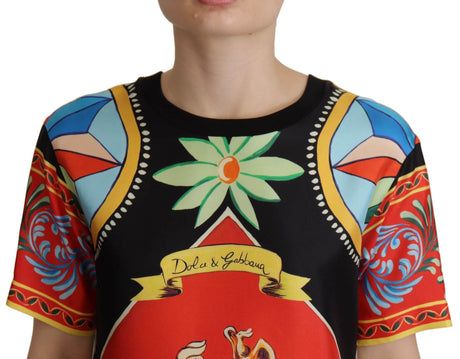 Dolce & Gabbana Glamourous Multicolor Silk Top - Hilstor