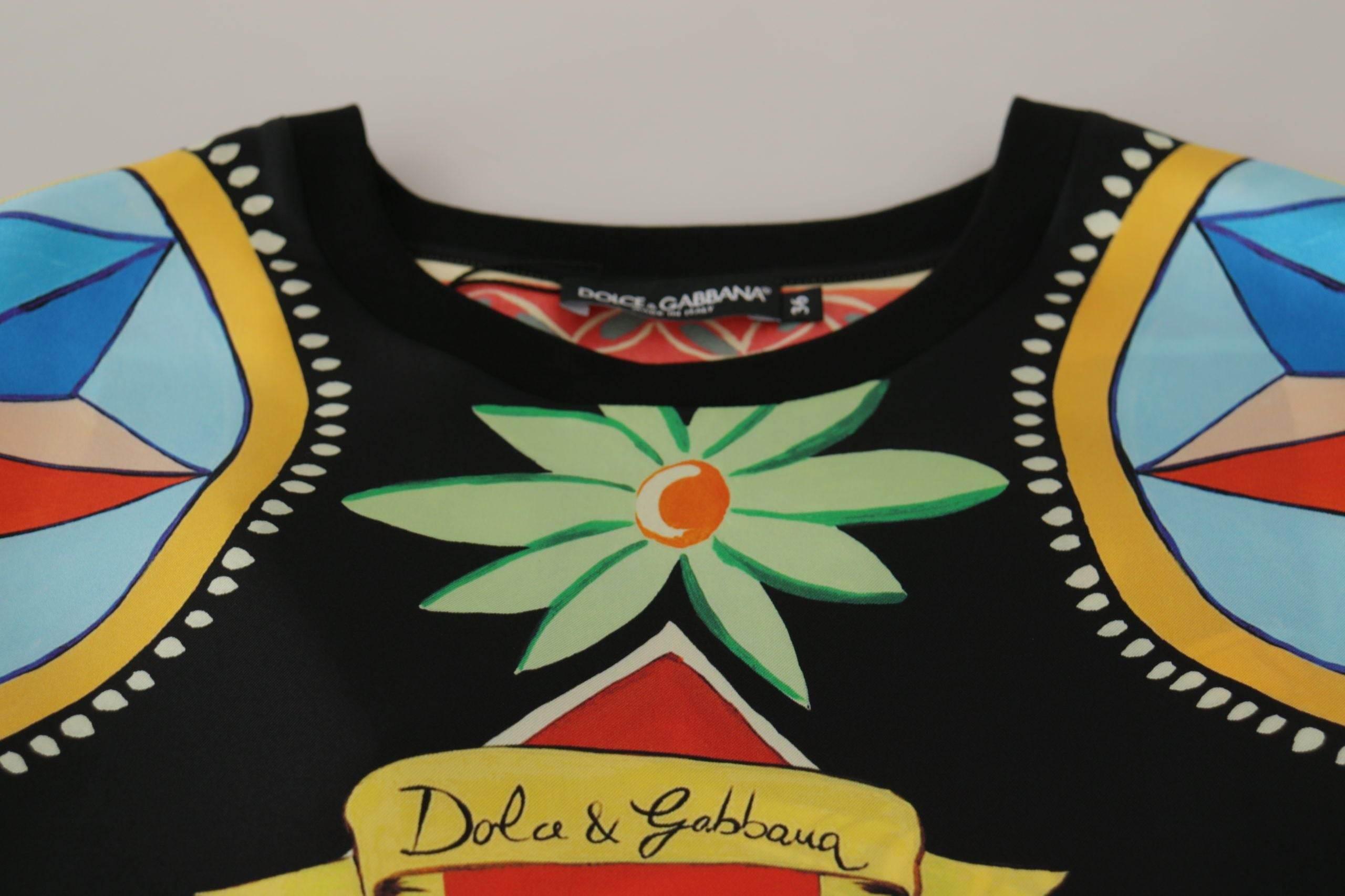 Dolce & Gabbana Glamourous Multicolor Silk Top - Hilstor