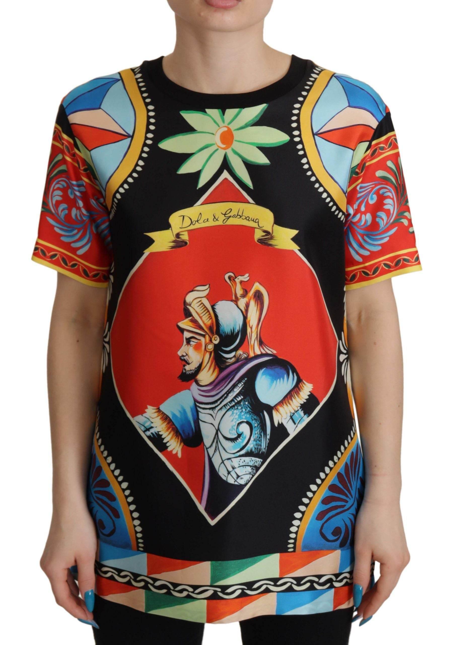 Dolce & Gabbana Glamourous Multicolor Silk Top - Hilstor
