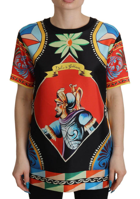 Dolce & Gabbana Glamourous Multicolor Silk Top - Hilstor