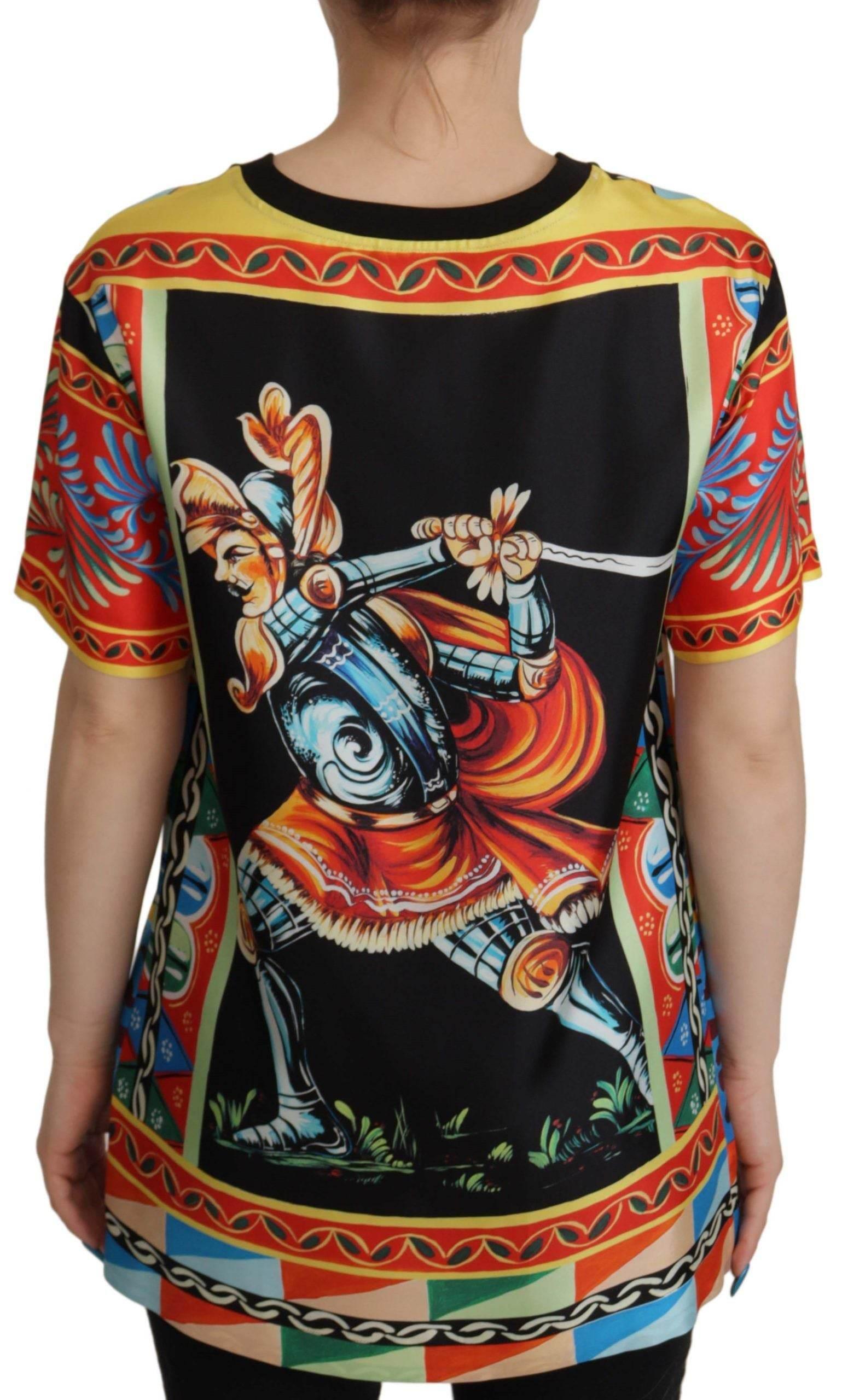 Dolce & Gabbana Glamourous Multicolor Silk Top - Hilstor