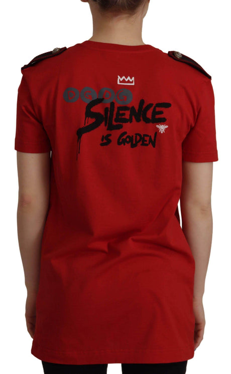 Dolce & Gabbana Elegant Red Crewneck Cotton Tee - Hilstor