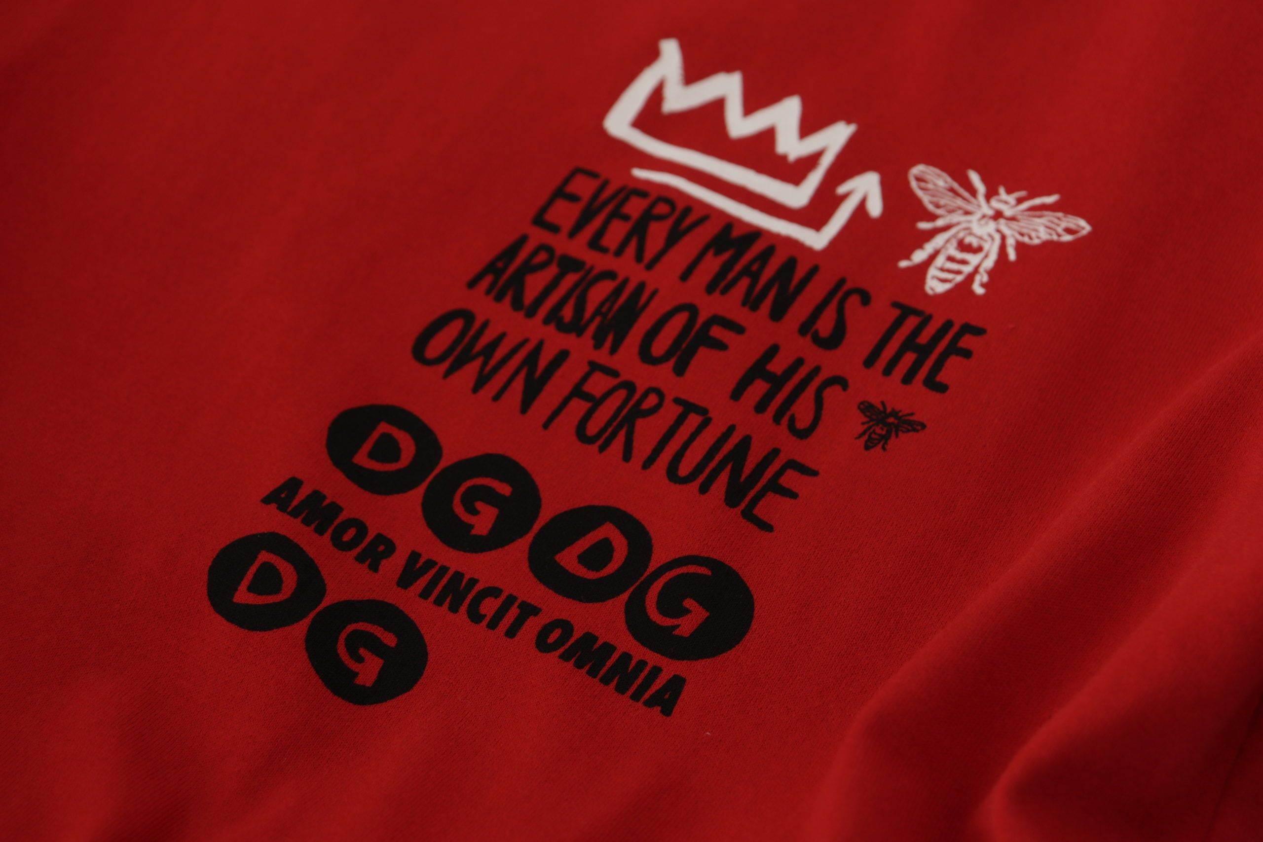 Dolce & Gabbana Elegant Red Crewneck Cotton Tee - Hilstor
