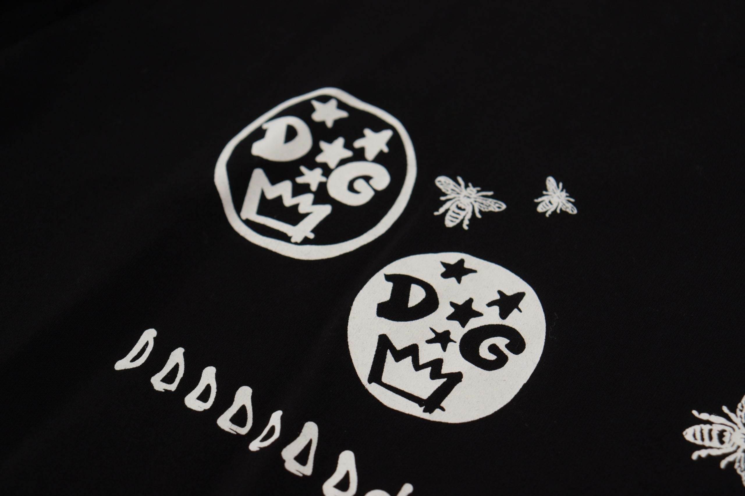 Dolce & Gabbana Black Logo Motive Crewneck Cotton T-shirt - Hilstor