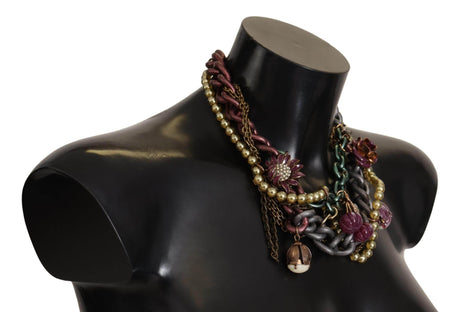 Dolce & Gabbana Sicilian Elegance Gold-Tone Statement Necklace - Hilstor