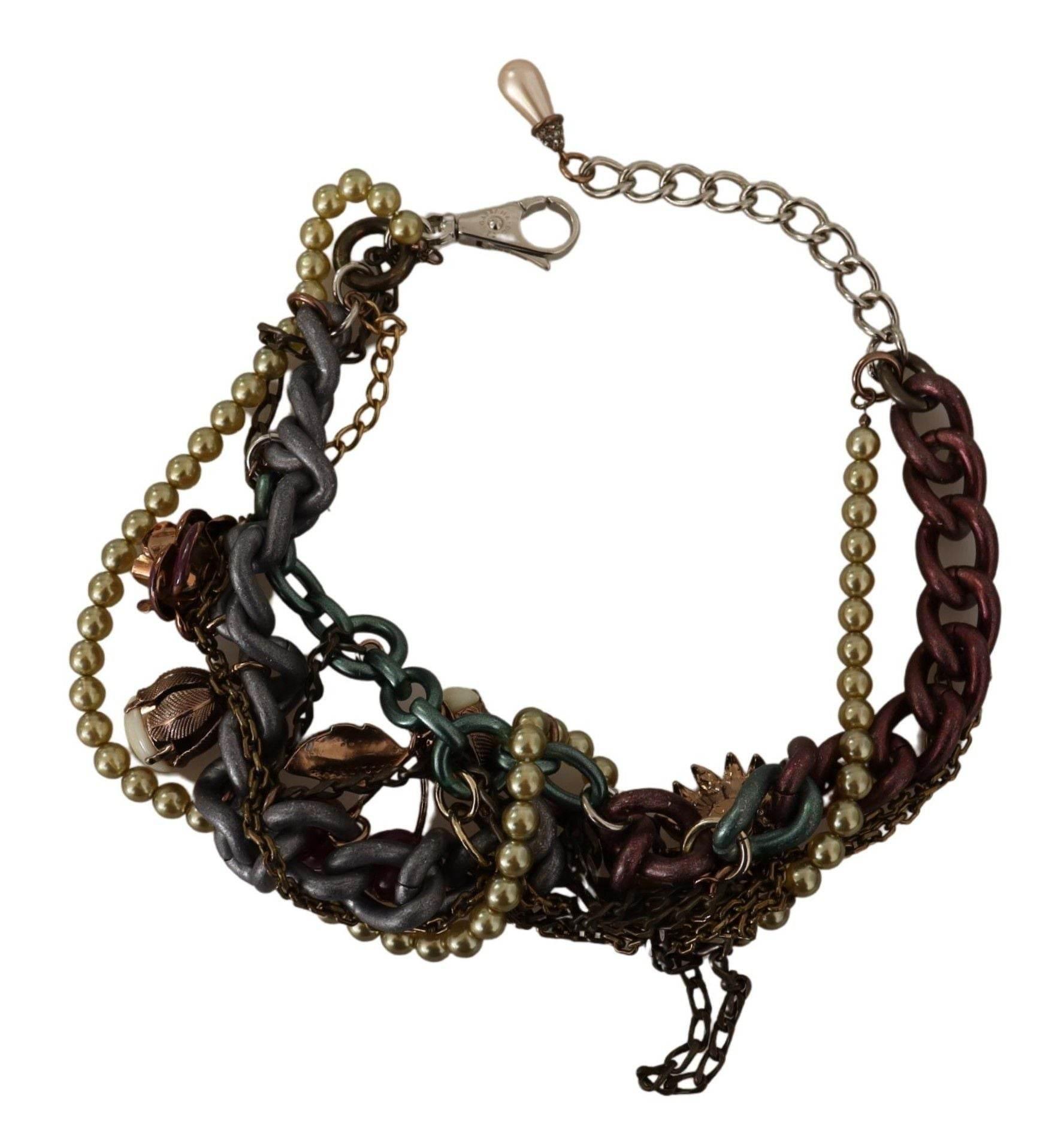 Dolce & Gabbana Sicilian Elegance Gold-Tone Statement Necklace - Hilstor