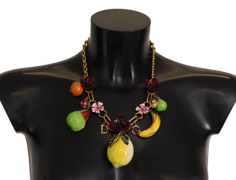 Dolce & Gabbana Chic Gold Statement Sicily Fruit Necklace - Hilstor