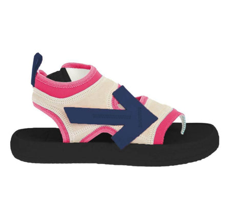 Off-White Fuchsia Neoprene Suede Sandals - Hilstor