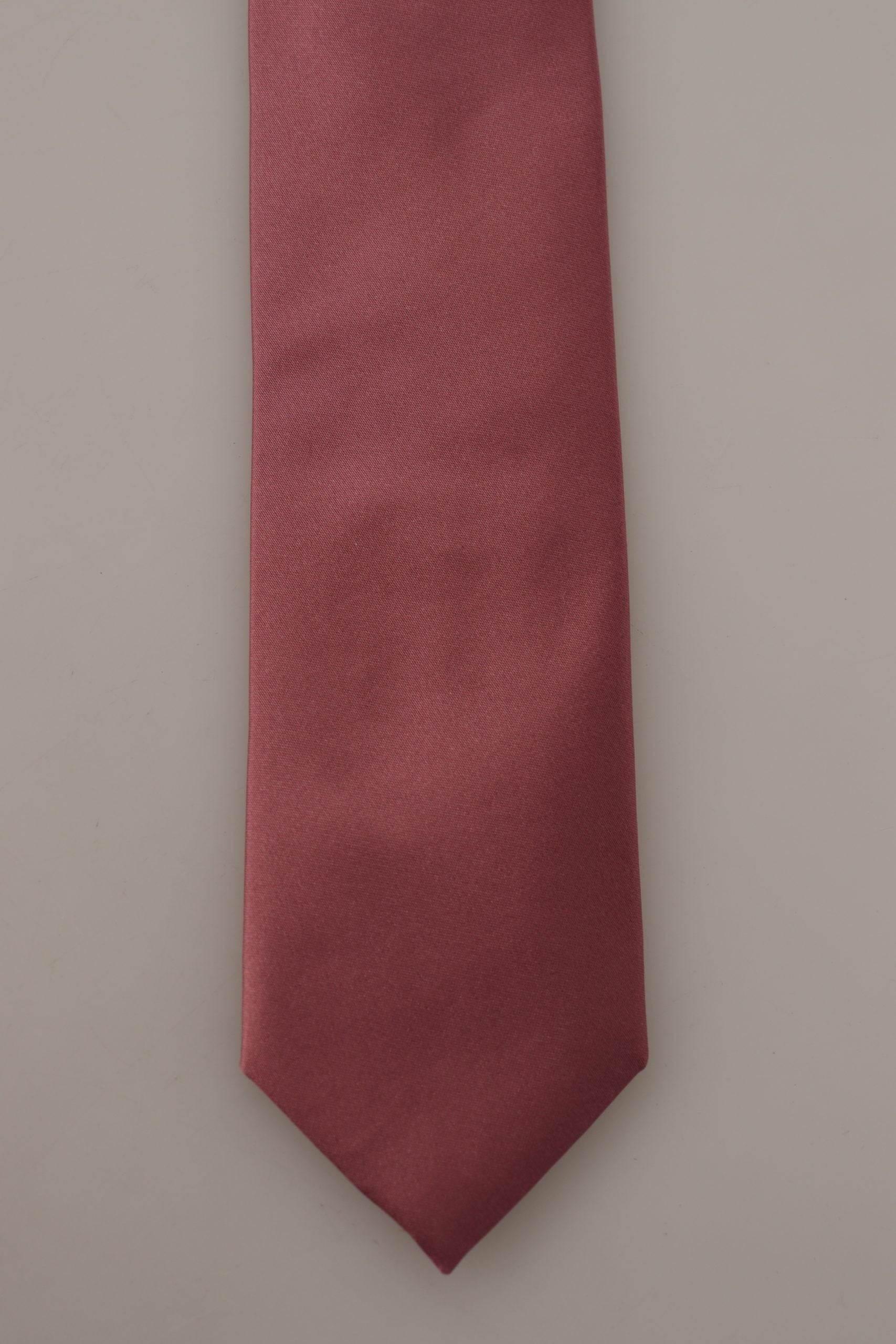 Dolce & Gabbana Elegant Pink Silk Bow Tie - Hilstor