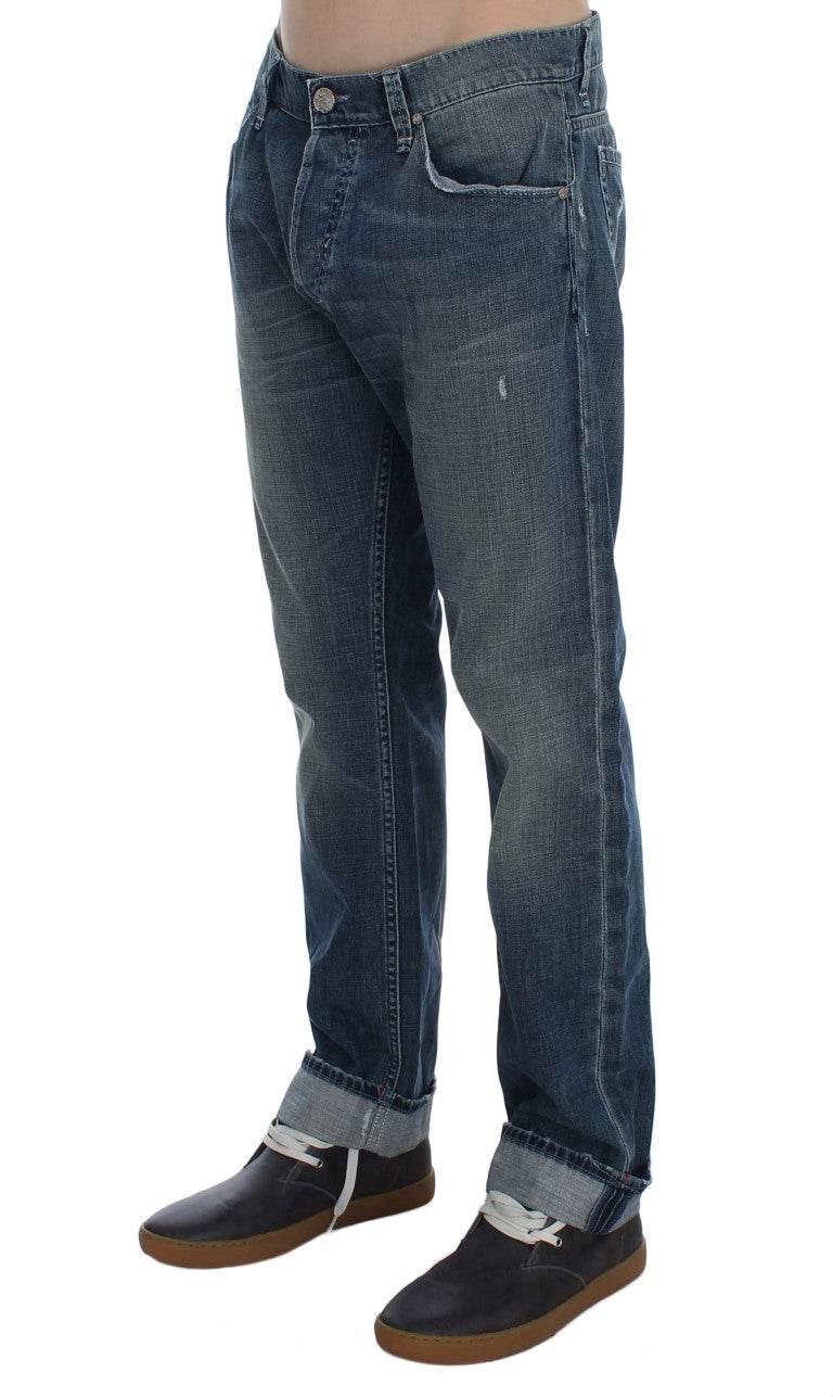 Acht Elegant Regular Fit Blue Wash Denim - Hilstor