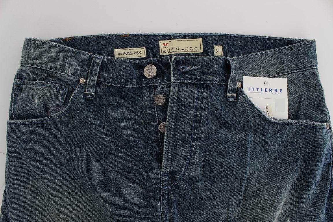 Acht Elegant Regular Fit Blue Wash Denim - Hilstor