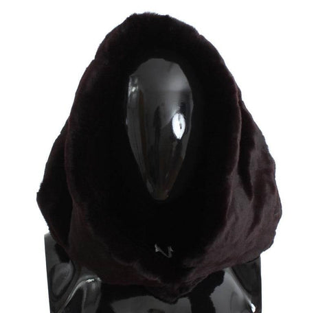 Dolce & Gabbana Exclusive Purple Weasel Fur Hooded Scarf - Hilstor
