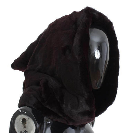 Dolce & Gabbana Exclusive Purple Weasel Fur Hooded Scarf - Hilstor