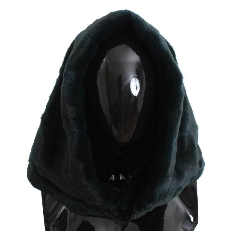 Dolce & Gabbana Exclusive Green Weasel Fur Hooded Scarf - Hilstor
