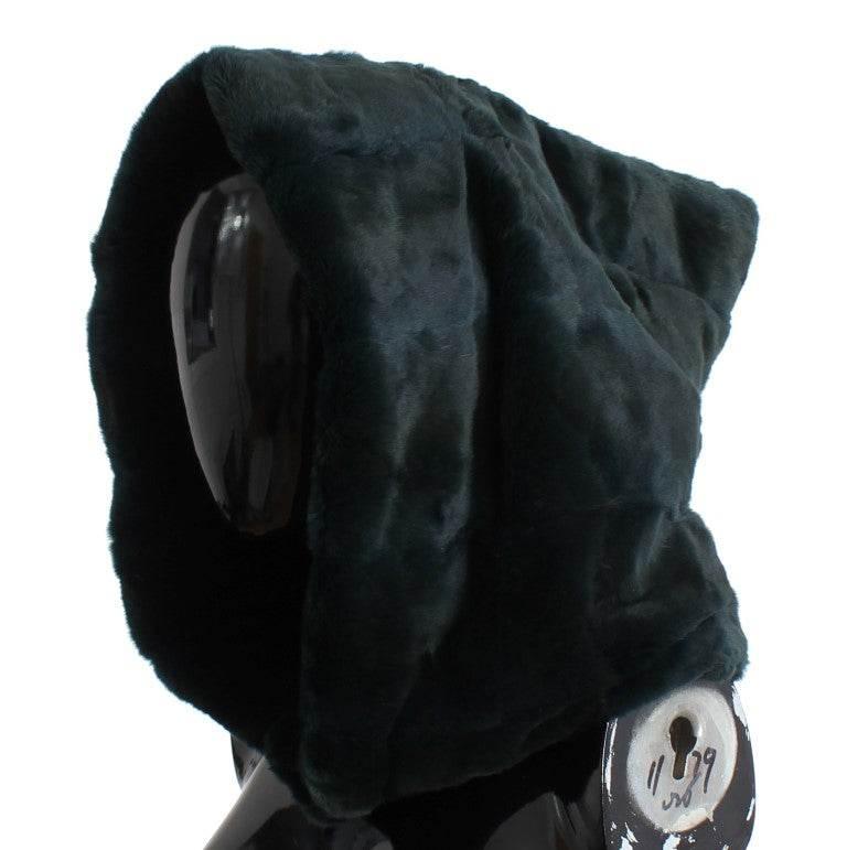 Dolce & Gabbana Exclusive Green Weasel Fur Hooded Scarf - Hilstor