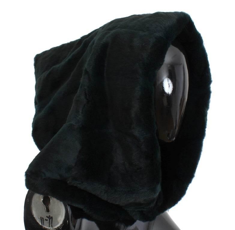 Dolce & Gabbana Exclusive Green Weasel Fur Hooded Scarf - Hilstor