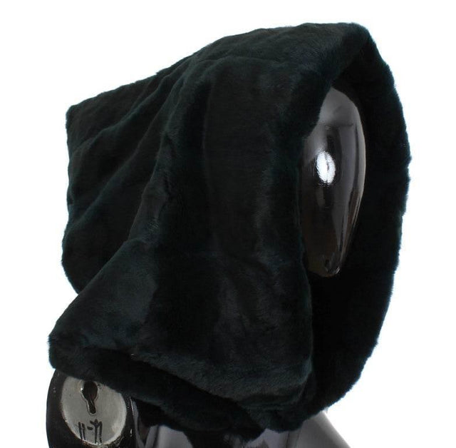 Dolce & Gabbana Exclusive Green Weasel Fur Hooded Scarf - Hilstor