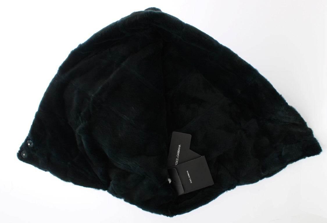 Dolce & Gabbana Exclusive Green Weasel Fur Hooded Scarf - Hilstor