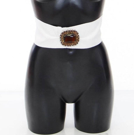 Dolce & Gabbana Embellished Snap Button Waist Belt - Hilstor