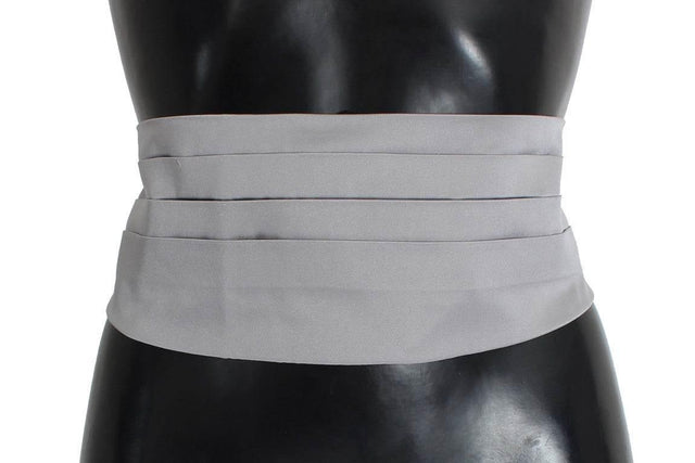 Dolce & Gabbana Elegant Silk Gray Cummerbund - Hilstor
