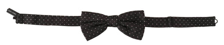 Dolce & Gabbana Gray Polka Dot 100% Silk Neck Papillon Tie - Hilstor