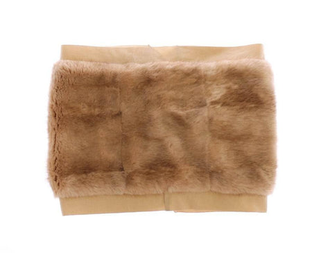 Dolce & Gabbana Beige MINK Fur Scarf Foulard Neck Wrap - Hilstor