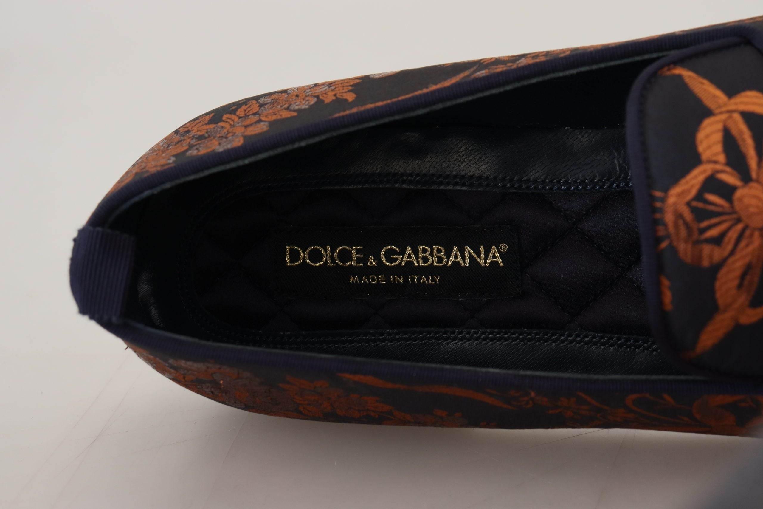 Dolce & Gabbana Elegant Floral Slip-On Loafers - Hilstor