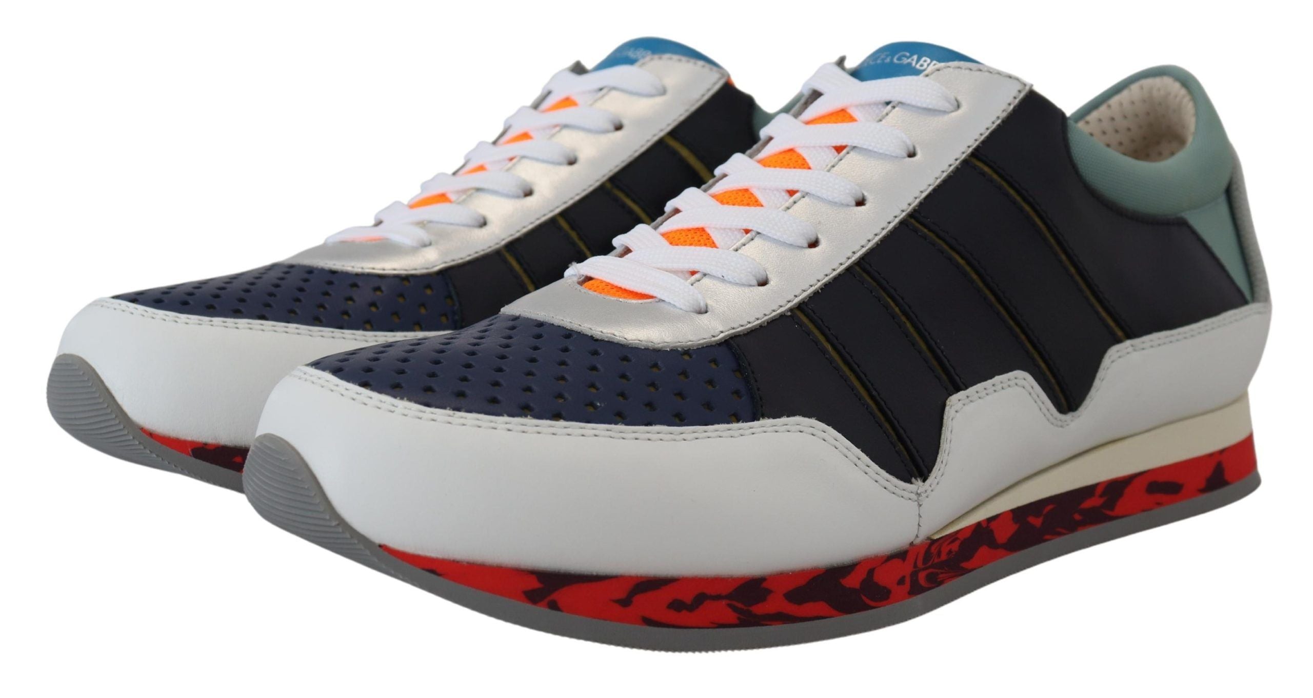 Dolce &amp; Gabbana Multifarvede Læder Sport Low Top Sneakers