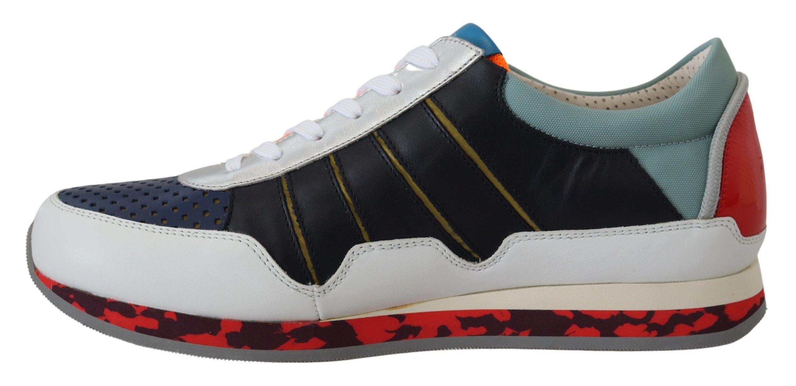 Dolce &amp; Gabbana Multifarvede Læder Sport Low Top Sneakers