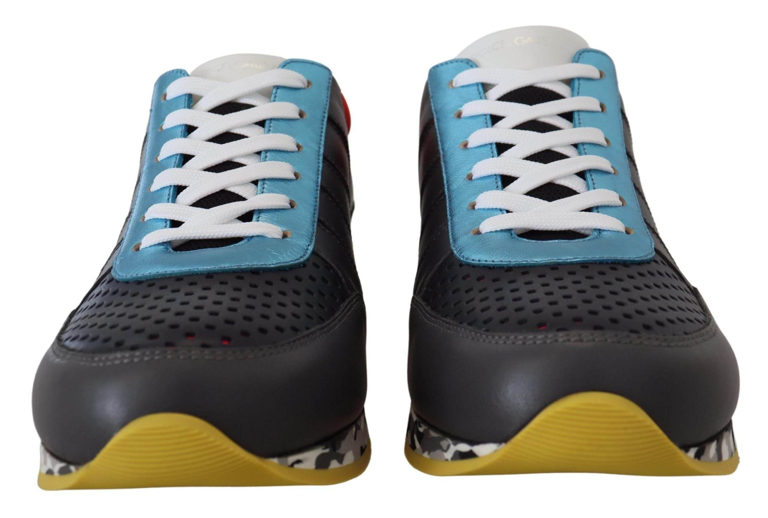 Dolce & Gabbana Multicolor Leather-Blend Low Top Sneakers - Hilstor