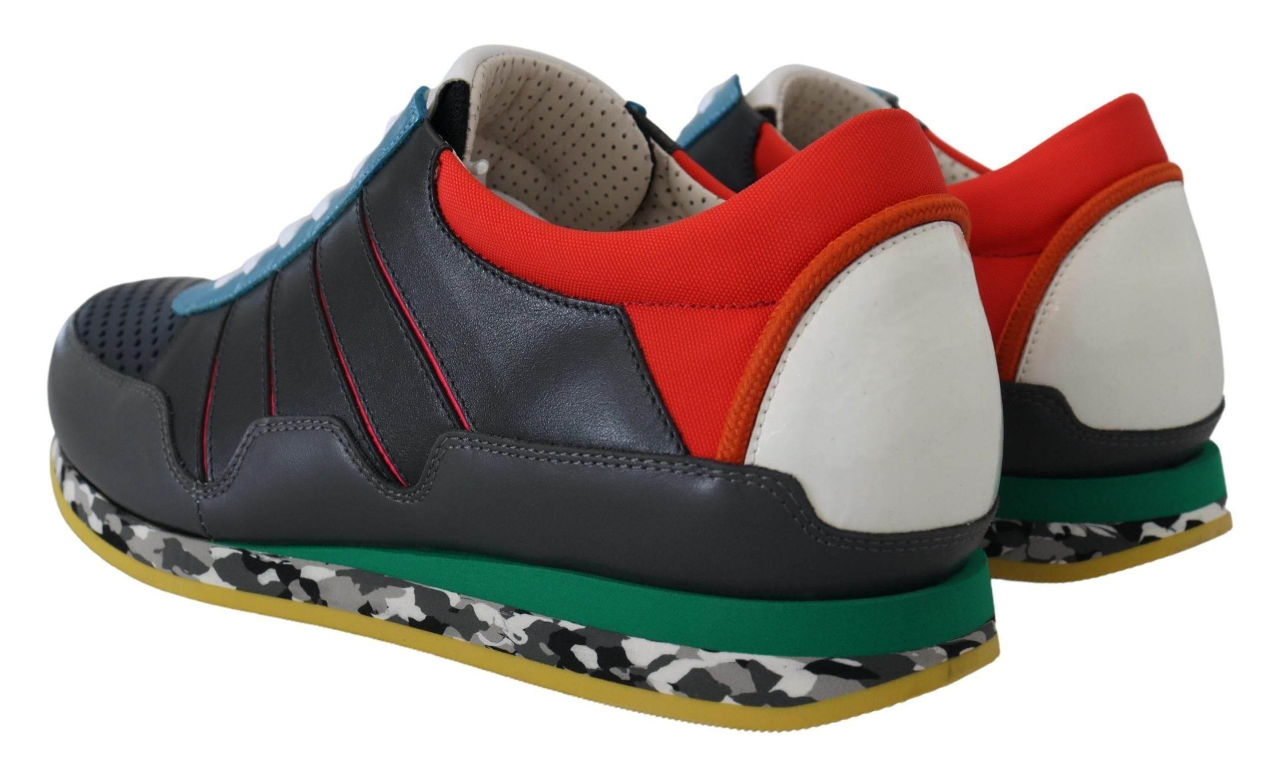 Dolce & Gabbana Multicolor Leather-Blend Low Top Sneakers - Hilstor