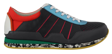 Dolce & Gabbana Multicolor Leather-Blend Low Top Sneakers - Hilstor