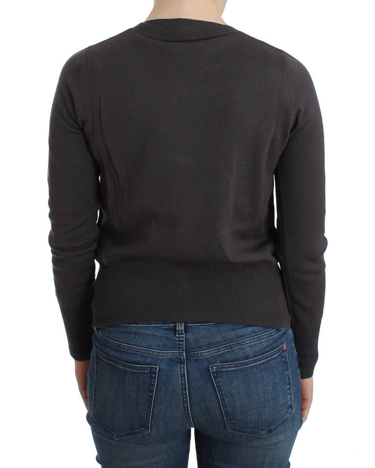 John Galliano Purple Wool Sequined Cardigan Knit Sweater - Hilstor