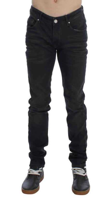Acht Gray Cotton Stretch Slim Fit Jeans - Hilstor